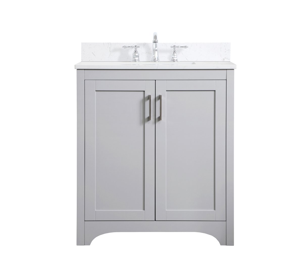 VF17030GR-BS 30" Single Bathroom Vanity in Grey With Backsplash