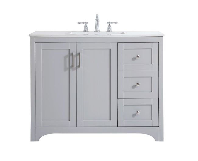 VF17042GR 42" Single Bathroom Vanity in Grey