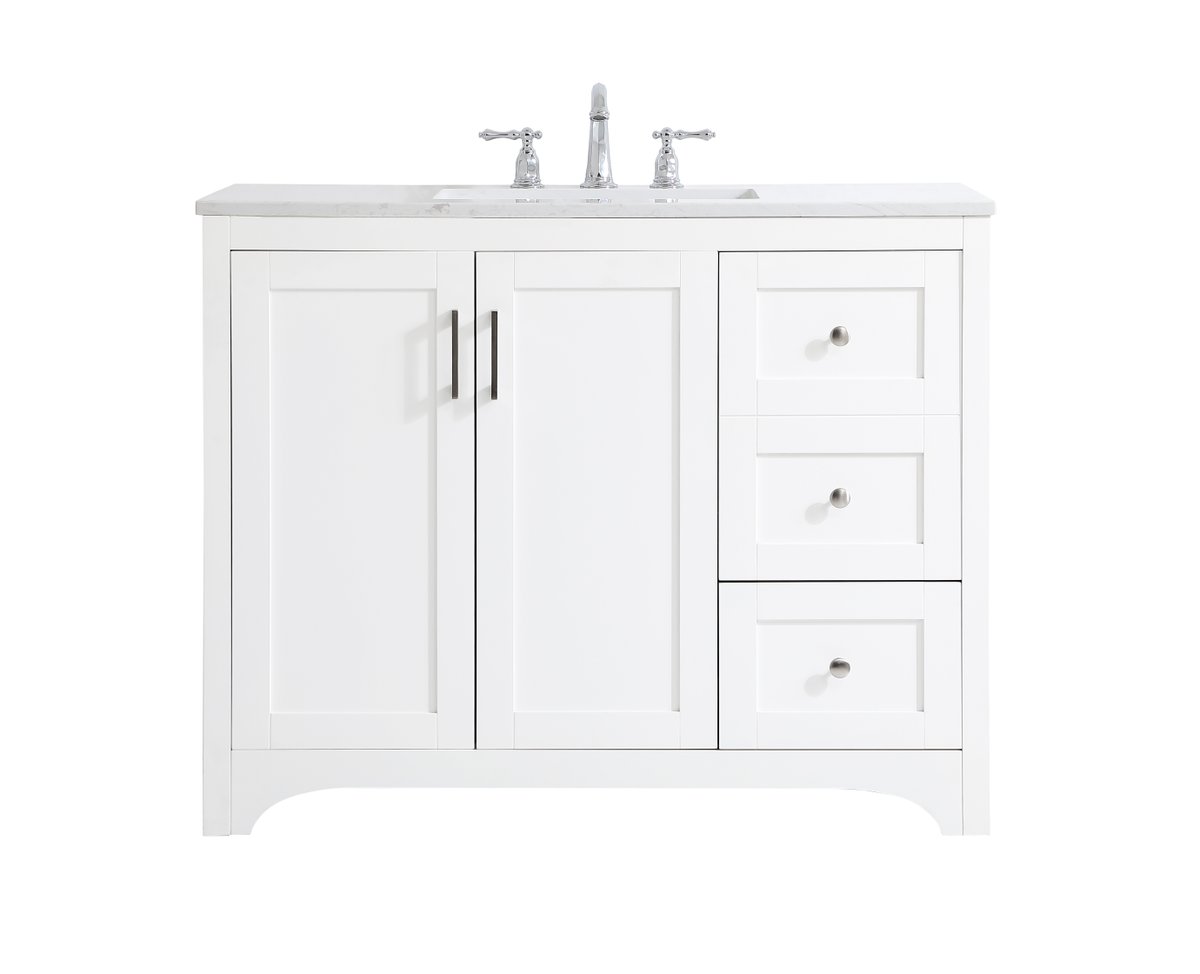 VF17042WH 42" Single Bathroom Vanity in White