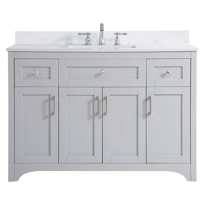 VF17048GR-BS 48" Single Bathroom Vanity in Grey With Backsplash