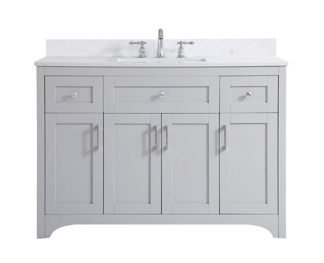 VF17048GR-BS 48" Single Bathroom Vanity in Grey With Backsplash