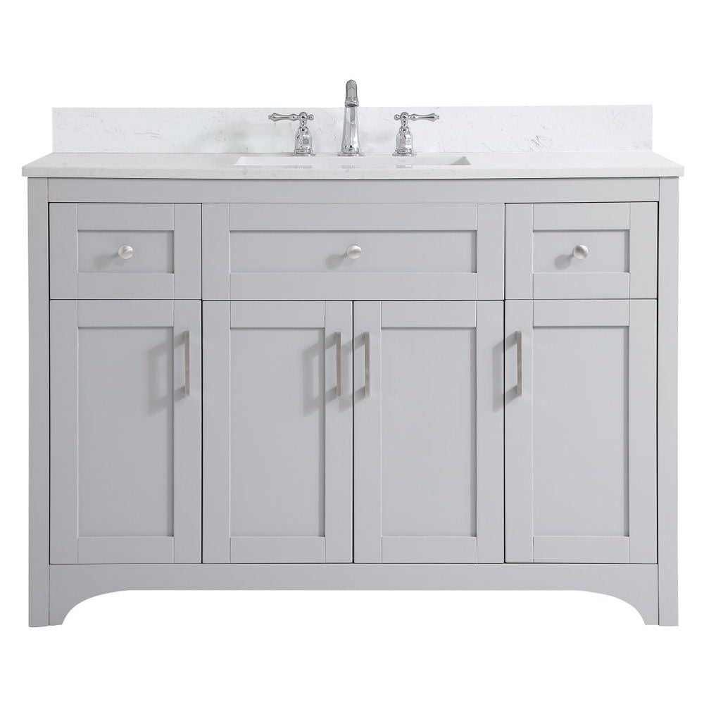 VF17048GR-BS 48" Single Bathroom Vanity in Grey With Backsplash