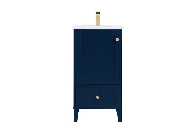 VF18018BL 18" Single Bathroom Vanity in Blue