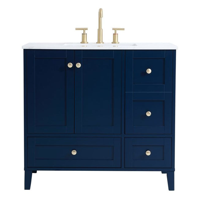 VF18036BL 36" Single Bathroom Vanity in Blue
