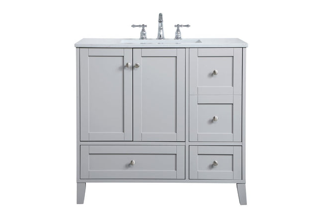 VF18036GR 36" Single Bathroom Vanity in Grey