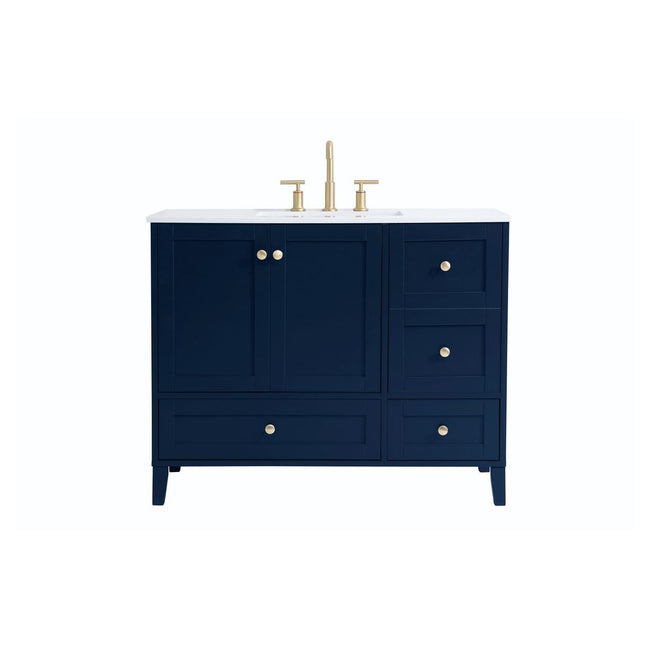 VF18042BL 42" Single Bathroom Vanity in Blue