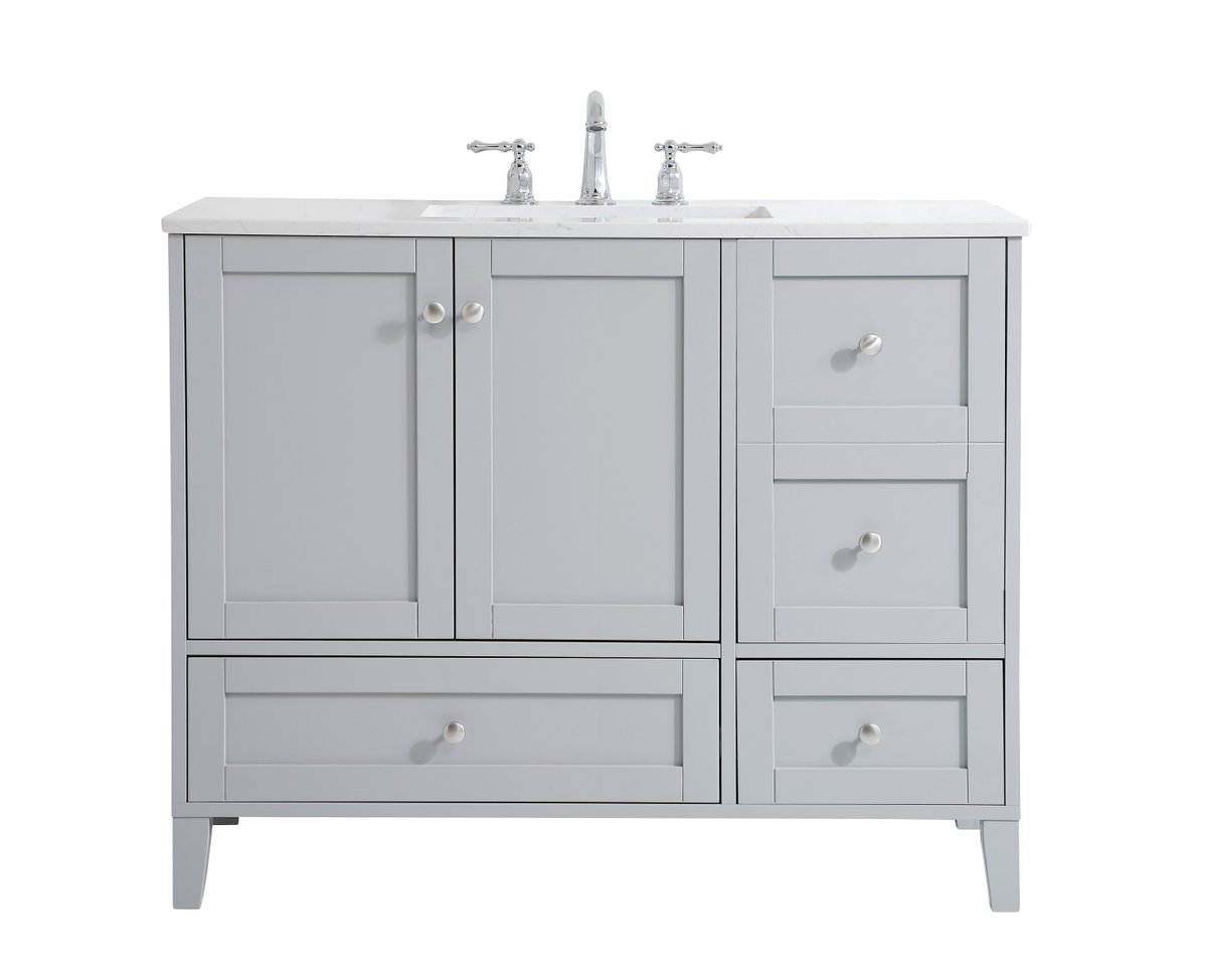 VF18042GR 42" Single Bathroom Vanity in Grey