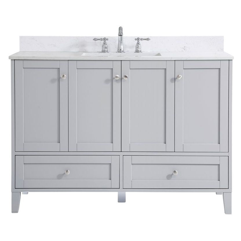 VF18048GR-BS 48" Single Bathroom Vanity in Grey With Backsplash