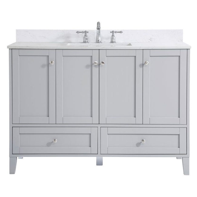 VF18048GR-BS 48" Single Bathroom Vanity in Grey With Backsplash