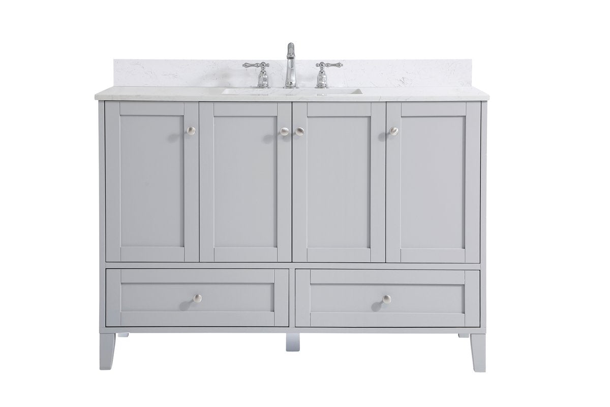 VF18048GR-BS 48" Single Bathroom Vanity in Grey With Backsplash