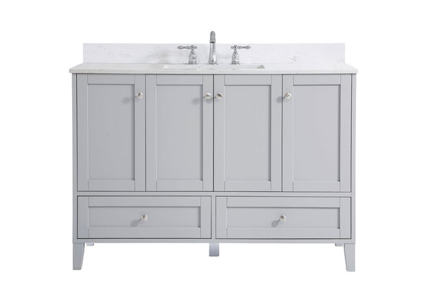 VF18048GR-BS 48" Single Bathroom Vanity in Grey With Backsplash