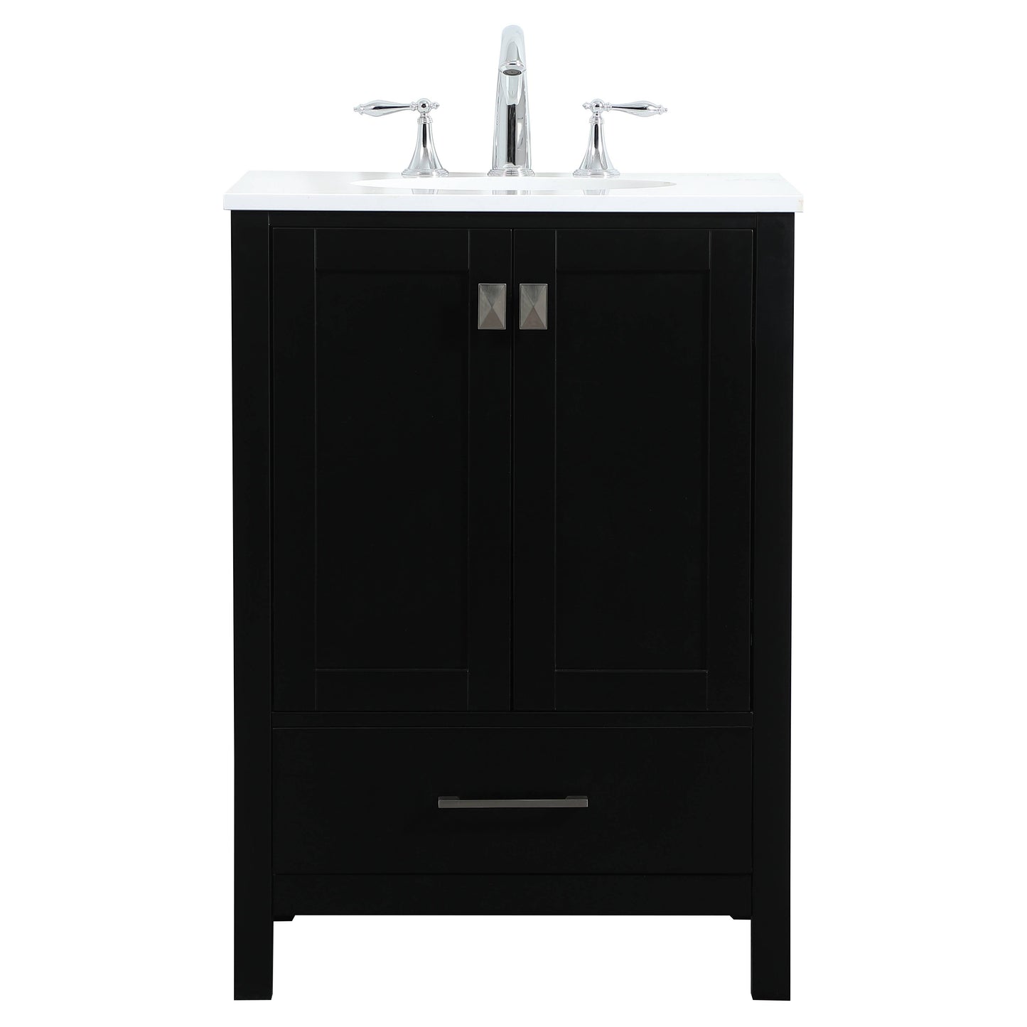 VF18824BK 24" Single Bathroom Vanity in Black