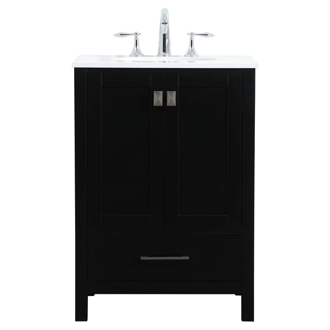 VF18824BK 24" Single Bathroom Vanity in Black