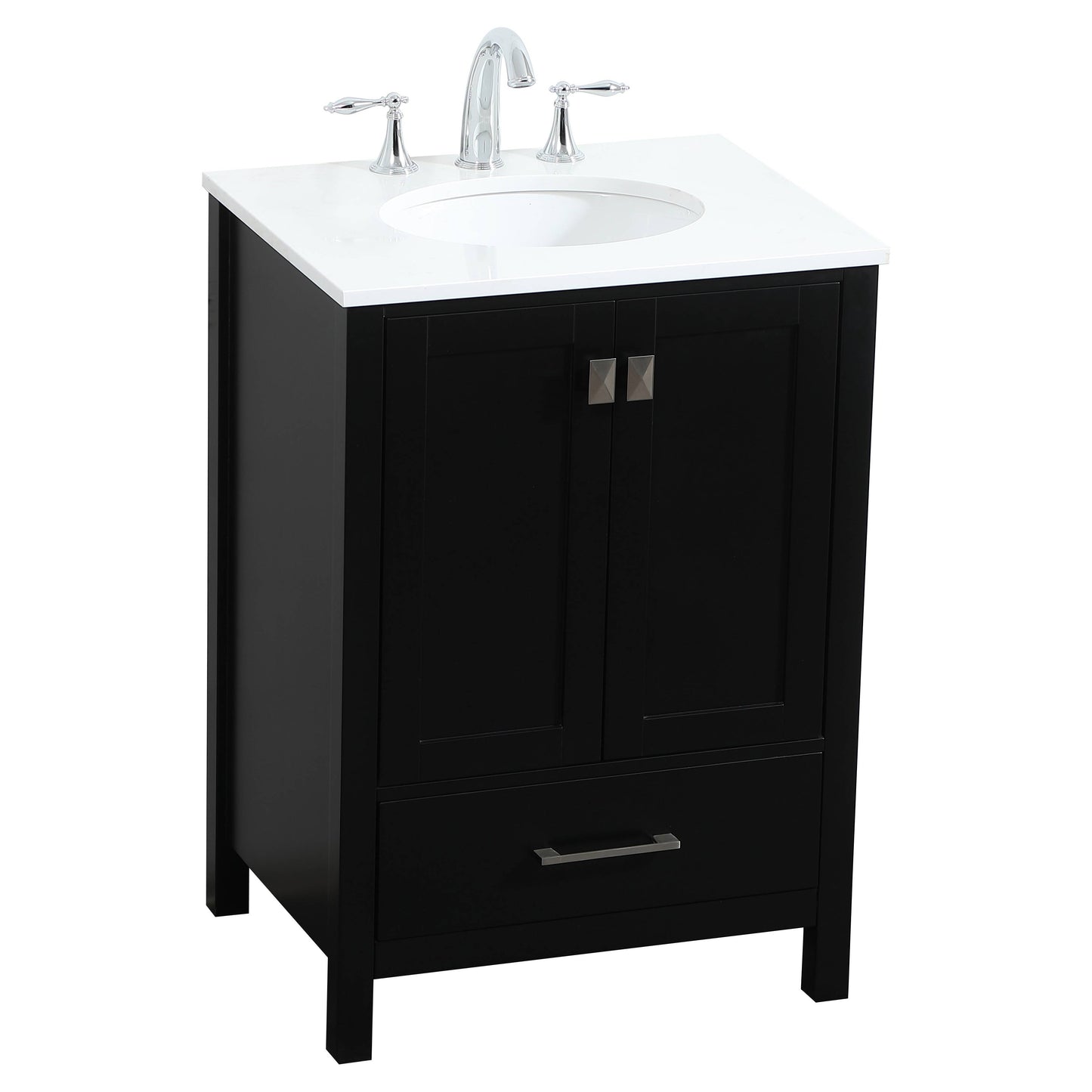 VF18824BK 24" Single Bathroom Vanity in Black