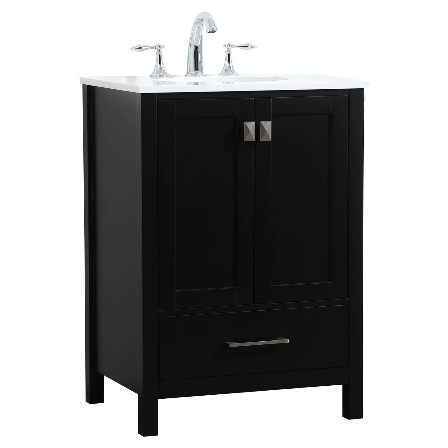 VF18824BK 24" Single Bathroom Vanity in Black