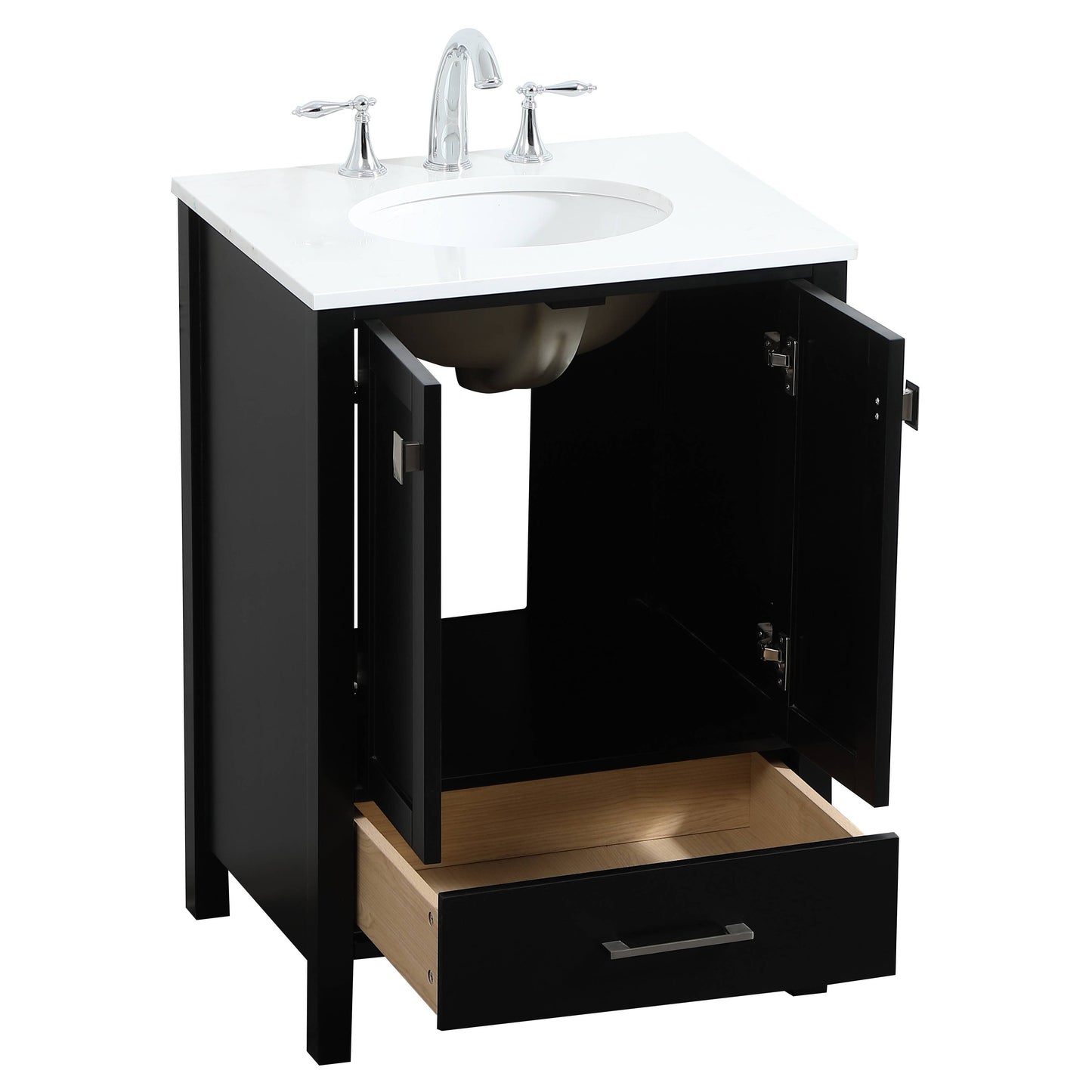 VF18824BK 24" Single Bathroom Vanity in Black