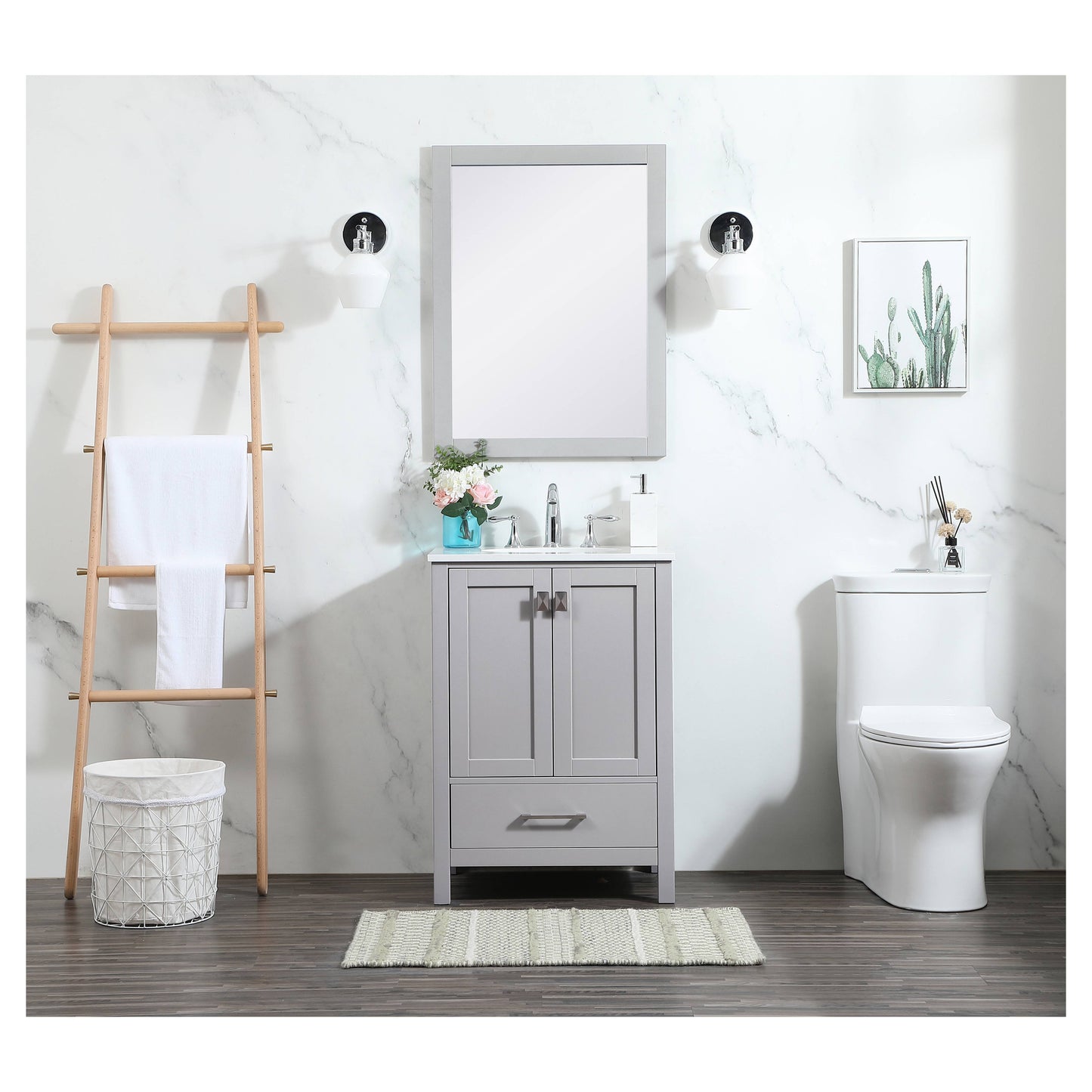 VF18824GR 24" Single Bathroom Vanity in Grey