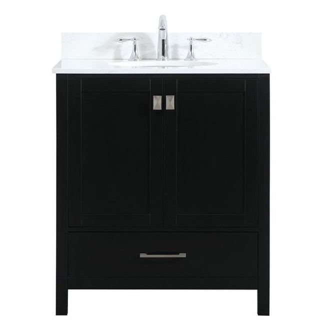 VF18830BK-BS 30" Single Bathroom Vanity in Black With Backsplash