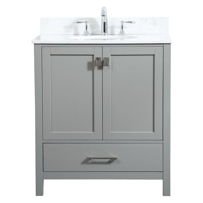 VF18830GR-BS 30" Single Bathroom Vanity in Grey With Backsplash