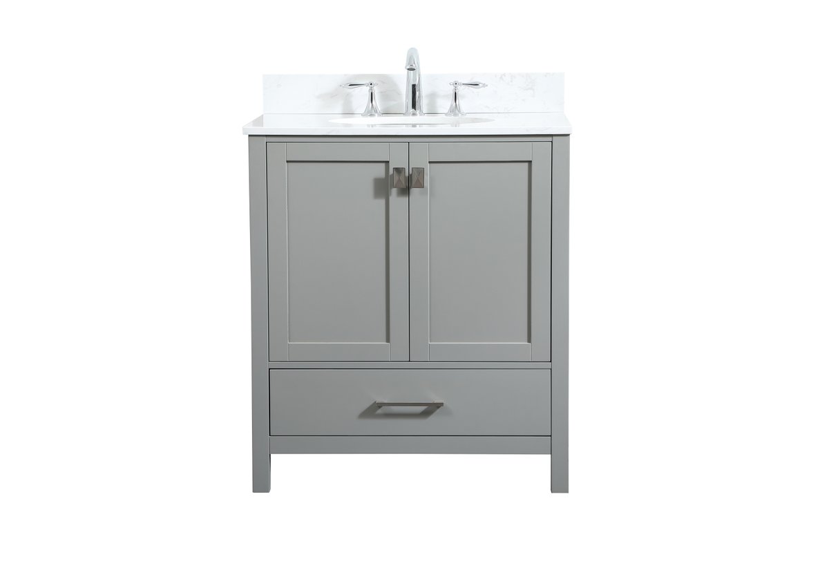 VF18830GR-BS 30" Single Bathroom Vanity in Grey With Backsplash