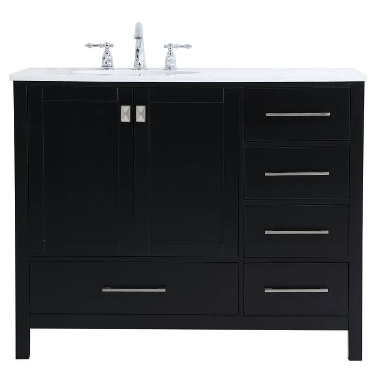 VF18842BK 42" Single Bathroom Vanity in Black