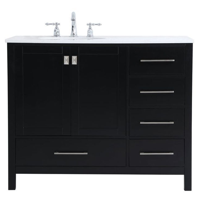 VF18842BK 42" Single Bathroom Vanity in Black