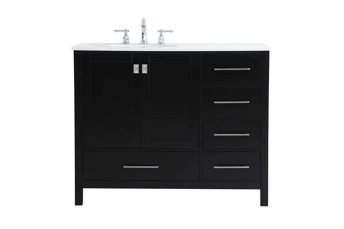 VF18842BK 42" Single Bathroom Vanity in Black