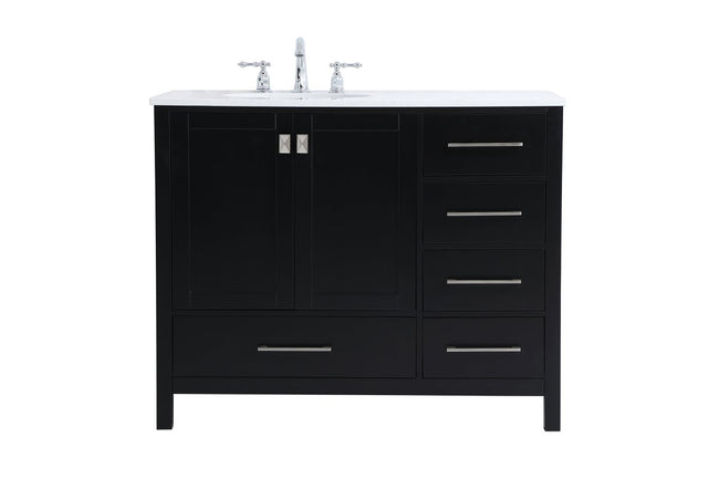 VF18842BK 42" Single Bathroom Vanity in Black