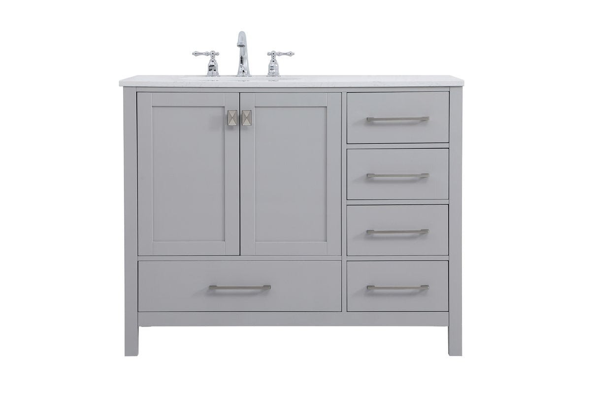 VF18842GR 42" Single Bathroom Vanity in Gray