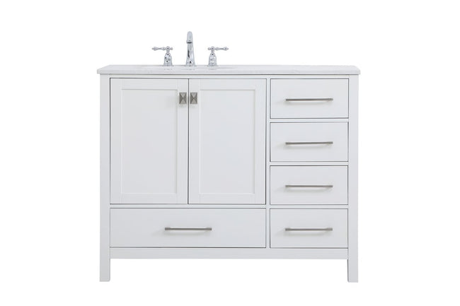 VF18842WH 42" Single Bathroom Vanity in White