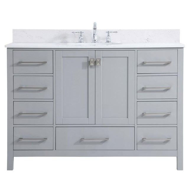 VF18848GR-BS 48" Single Bathroom Vanity in Gray With Backsplash