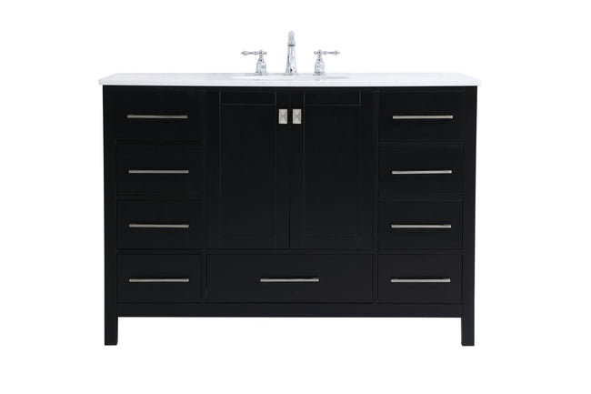 VF18848BK 48" Single Bathroom Vanity in Black