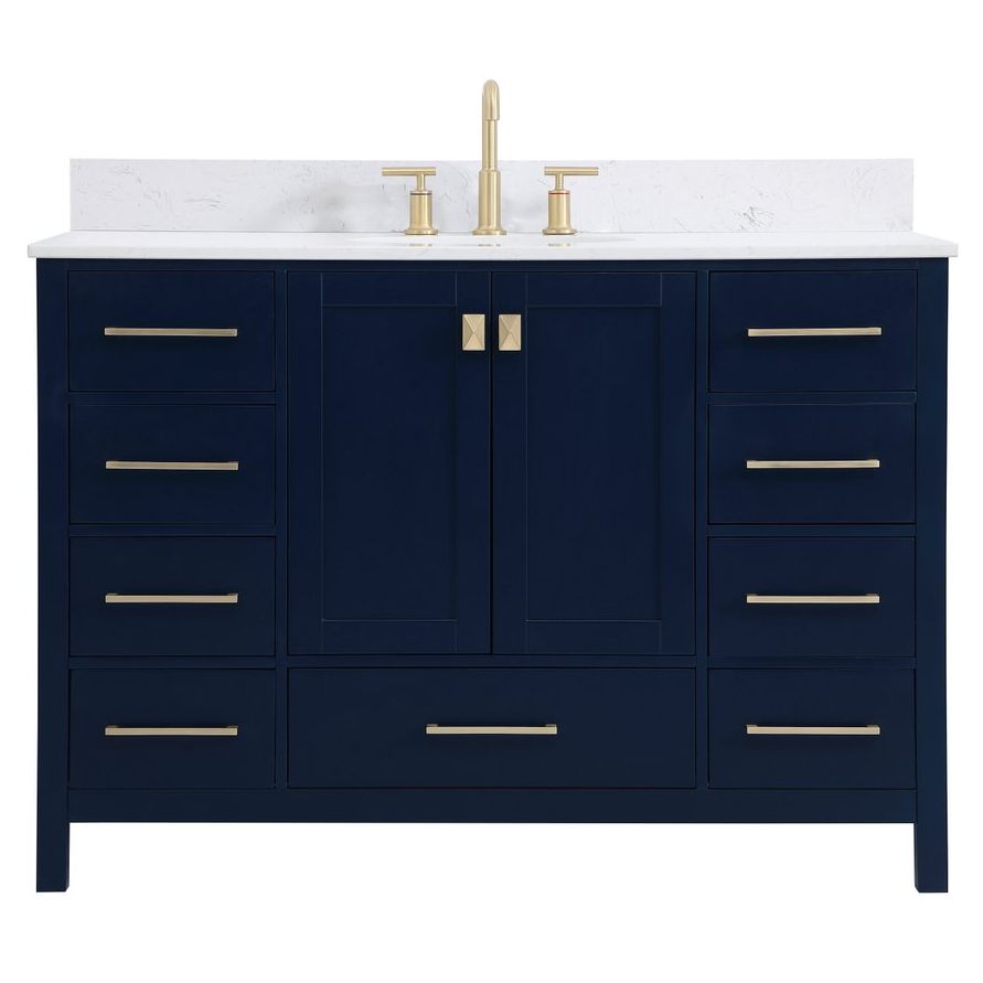 VF18848BL-BS 48" Single Bathroom Vanity in Blue With Backsplash