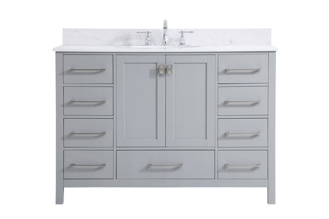 VF18848GR-BS 48" Single Bathroom Vanity in Gray With Backsplash