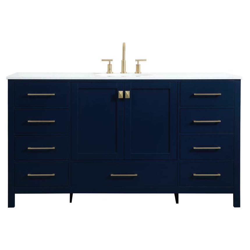 VF18860BL 60" Single Bathroom Vanity in Blue