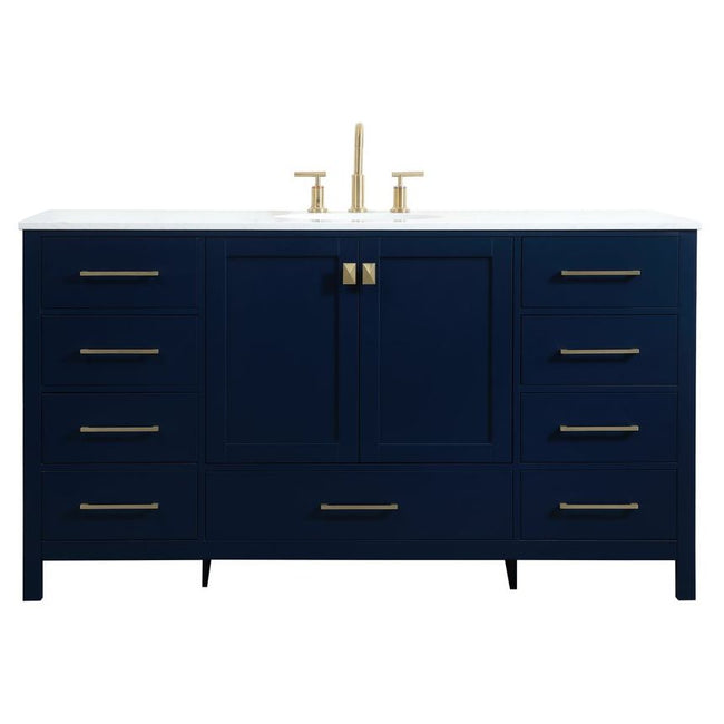 VF18860BL 60" Single Bathroom Vanity in Blue