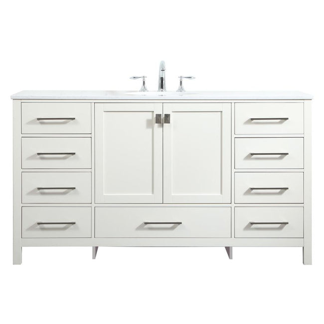VF18860WH 60" Single Bathroom Vanity in White
