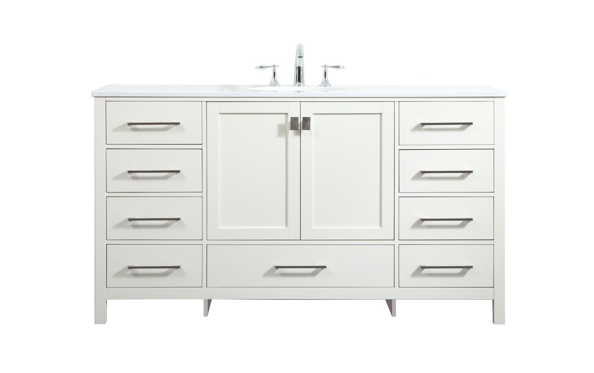 VF18860WH 60" Single Bathroom Vanity in White