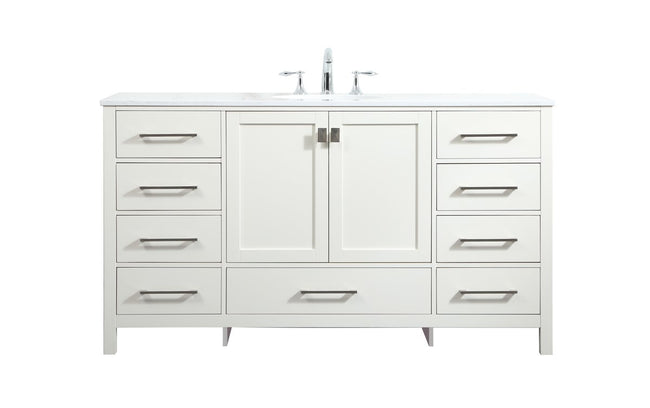 VF18860WH 60" Single Bathroom Vanity in White