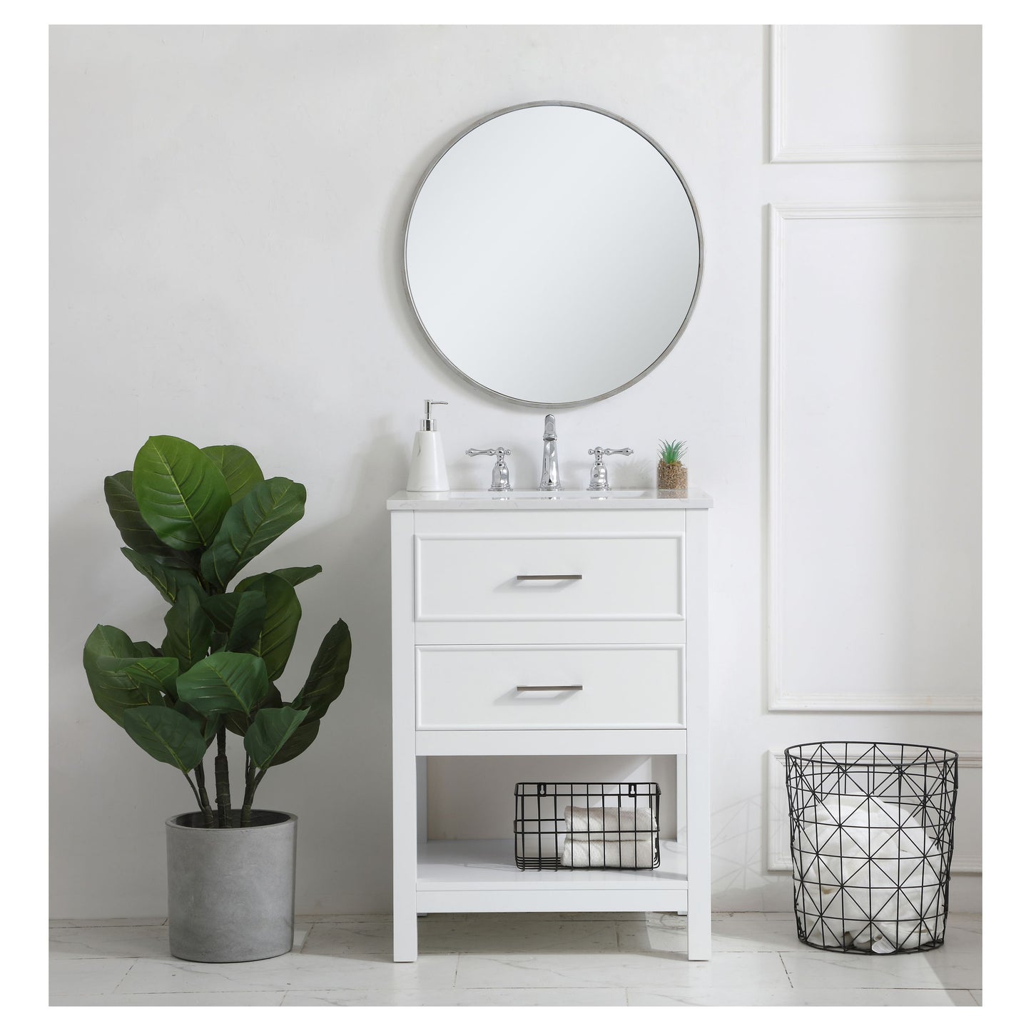 VF19024WH 24" Single Bathroom Vanity in White