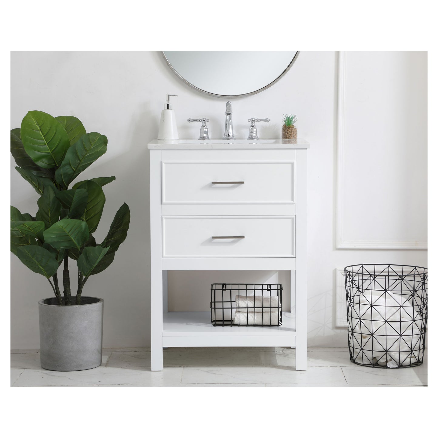 VF19024WH 24" Single Bathroom Vanity in White