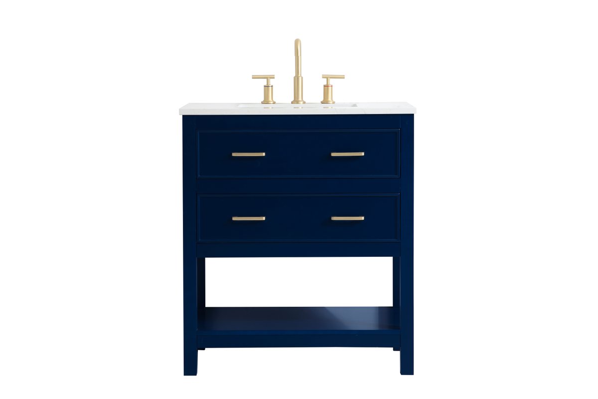 VF19030BL 30" Single Bathroom Vanity in Blue