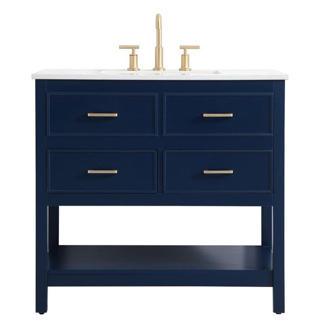 VF19036BL 36" Single Bathroom Vanity in Blue