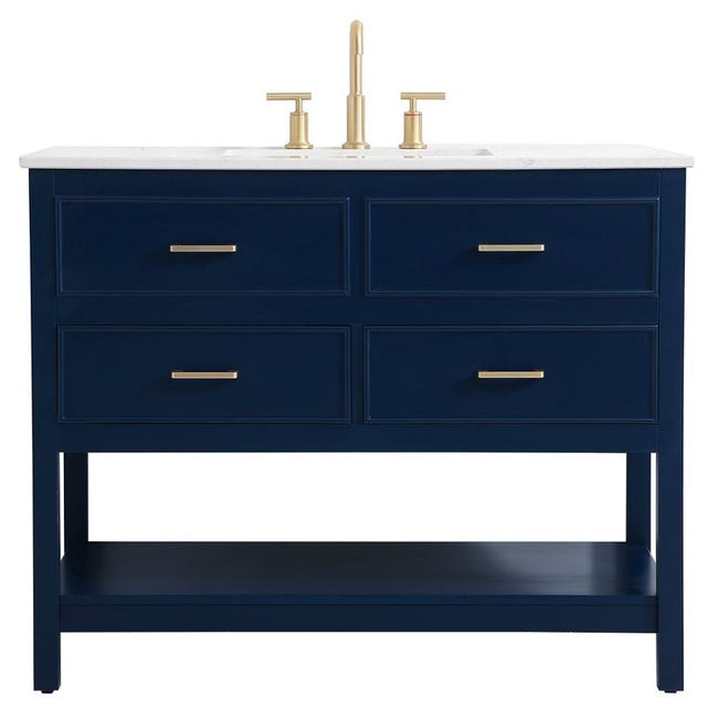 VF19042BL 42" Single Bathroom Vanity in Blue