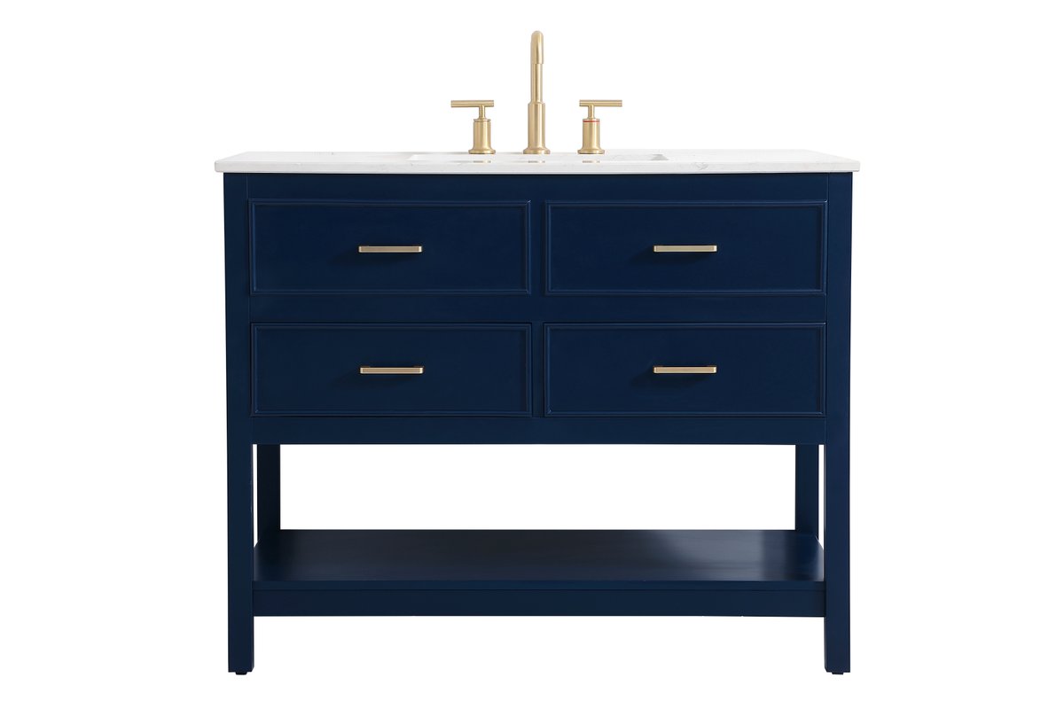 VF19042BL 42" Single Bathroom Vanity in Blue