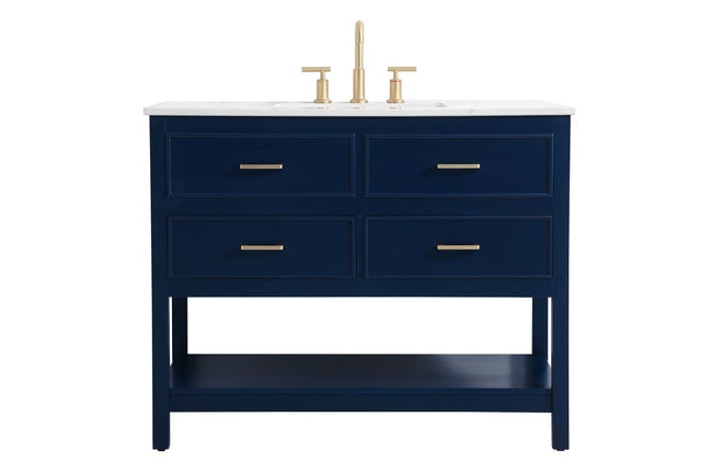 VF19042BL 42" Single Bathroom Vanity in Blue