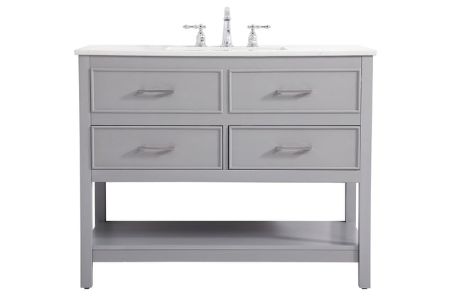 VF19042GR 42" Single Bathroom Vanity in Gray