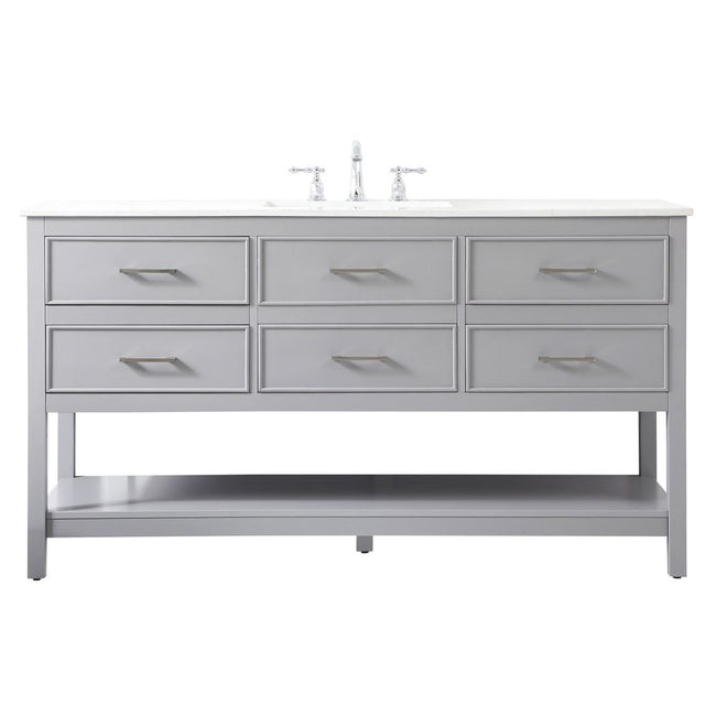 VF19060GR 60" Single Bathroom Vanity in Gray