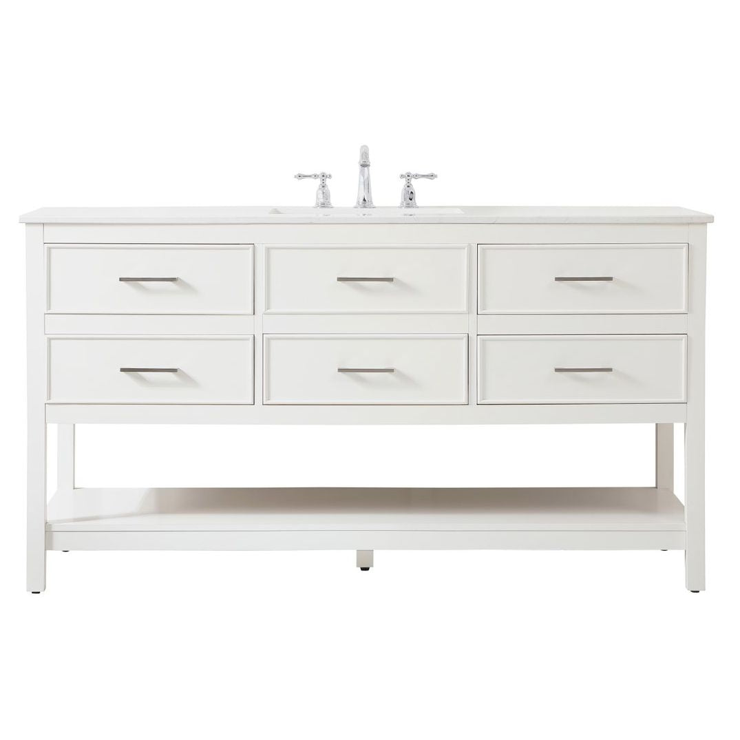 VF19060WH 60" Single Bathroom Vanity in White