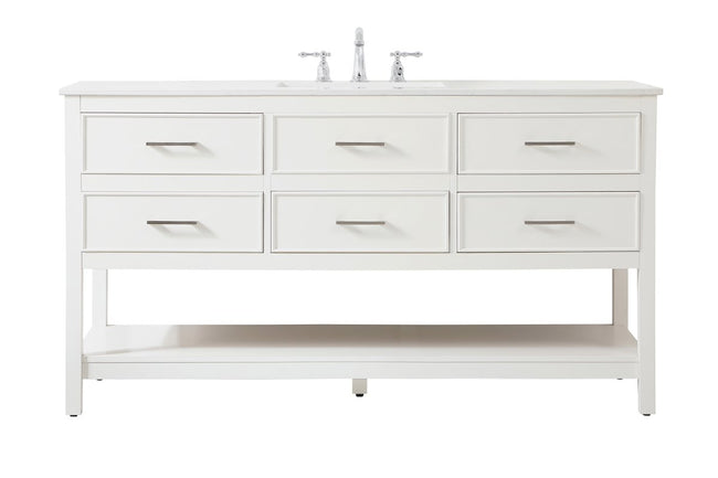 VF19060WH 60" Single Bathroom Vanity in White